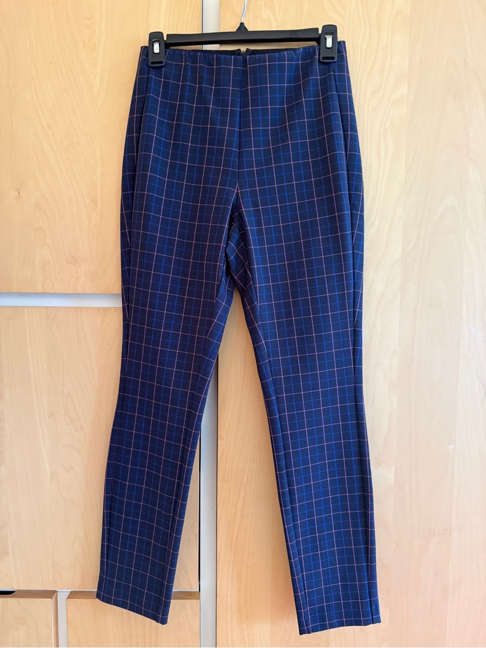 Rag & Bone Simone Navy Multi Plaid Slim Ankle Pants Size 2